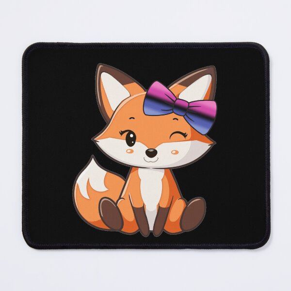 Item preview, Cute Red Fox with Omnisexual Pride Flag Bow, Subtle Foxy Kawaii Omni Pride Design  designed and sold by Travelslightly.