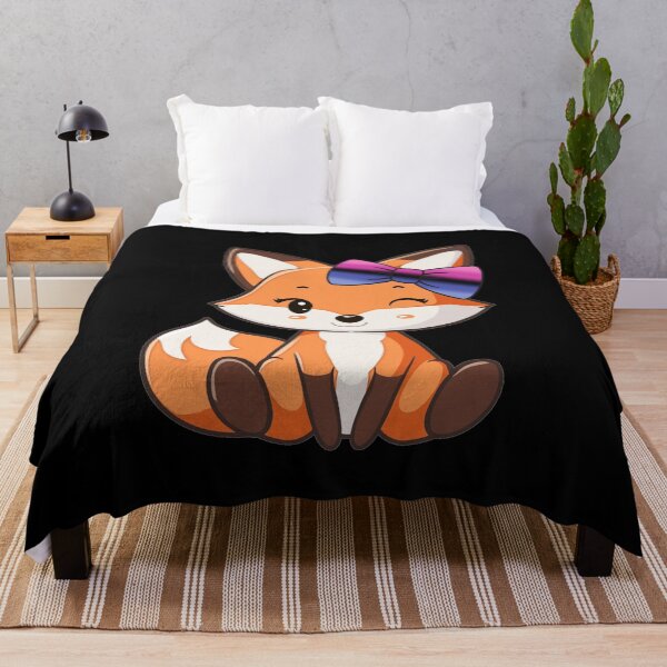Item preview, Cute Red Fox with Omnisexual Pride Flag Bow, Subtle Foxy Kawaii Omni Pride Design  designed and sold by Travelslightly.