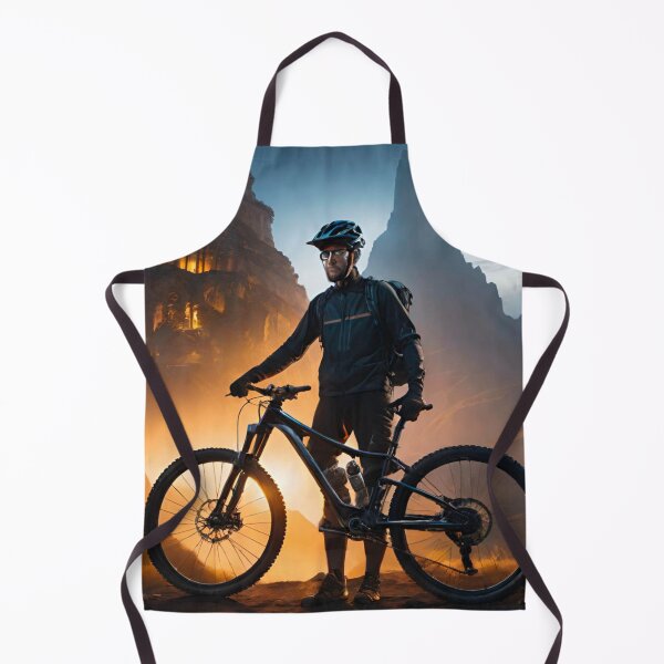 Item preview, Nighttime Adventure: MTB Rider and Landmark Illuminated designed and sold by GrizzlyCollective.