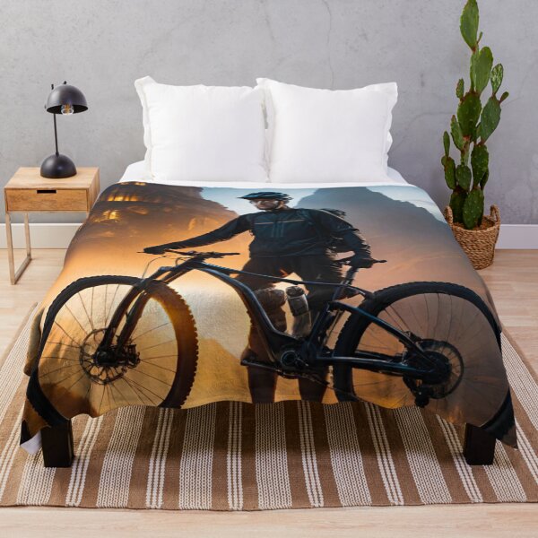 Item preview, Nighttime Adventure: MTB Rider and Landmark Illuminated designed and sold by GrizzlyCollective.
