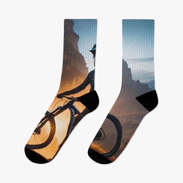 Item preview, Nighttime Adventure: MTB Rider and Landmark Illuminated designed and sold by GrizzlyCollective.