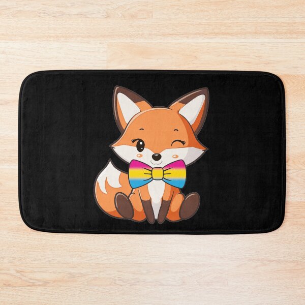 Item preview, Cute Red Fox with Pansexual Pride Flag Bowtie, Subtle Foxy Kawaii Pan Pride Design  designed and sold by Travelslightly.