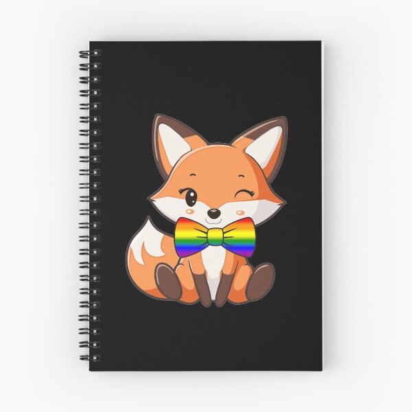 Item preview, Cute Red Fox with LGBTQIA Rainbow Pride Flag Bowtie, Subtle Foxy Kawaii Rainbow Pride Design  designed and sold by Travelslightly.