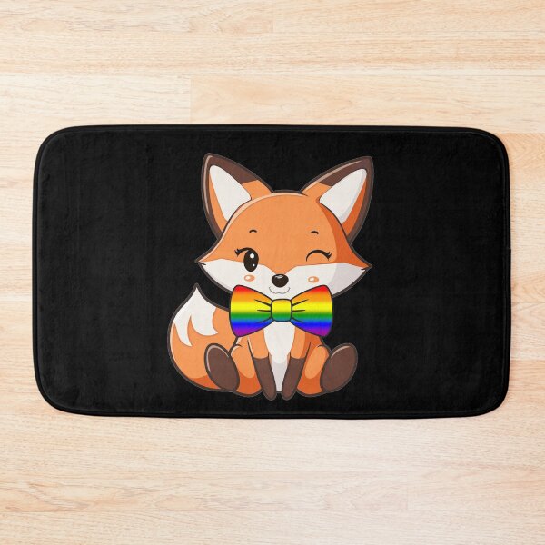 Item preview, Cute Red Fox with LGBTQIA Rainbow Pride Flag Bowtie, Subtle Foxy Kawaii Rainbow Pride Design  designed and sold by Travelslightly.