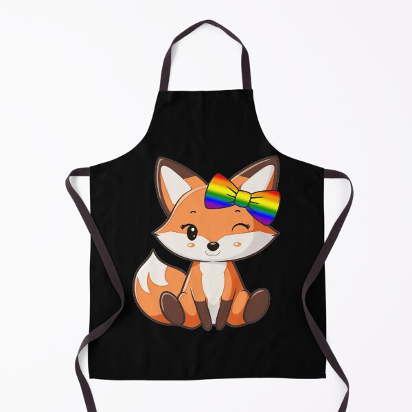 Item preview, Cute Red Fox with LGBTQIA Rainbow Pride Flag Bow, Subtle Foxy Kawaii Rainbow Pride Design designed and sold by Travelslightly.