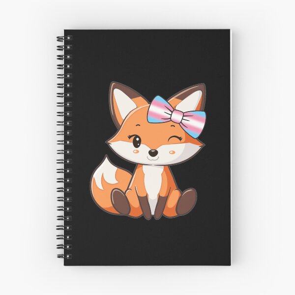 Item preview, Cute Red Fox with Transgender Pride Flag Bow, Subtle Foxy Kawaii Trans Pride Design  designed and sold by Travelslightly.
