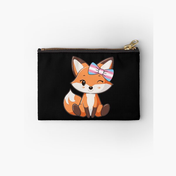 Item preview, Cute Red Fox with Transgender Pride Flag Bow, Subtle Foxy Kawaii Trans Pride Design  designed and sold by Travelslightly.