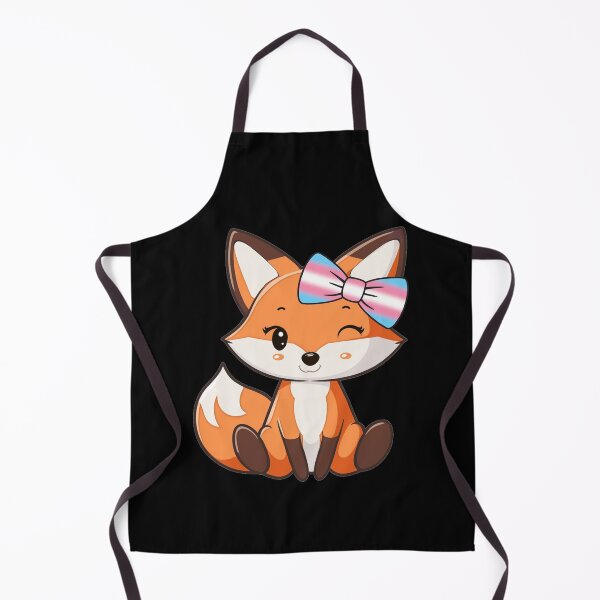 Item preview, Cute Red Fox with Transgender Pride Flag Bow, Subtle Foxy Kawaii Trans Pride Design designed and sold by Travelslightly.