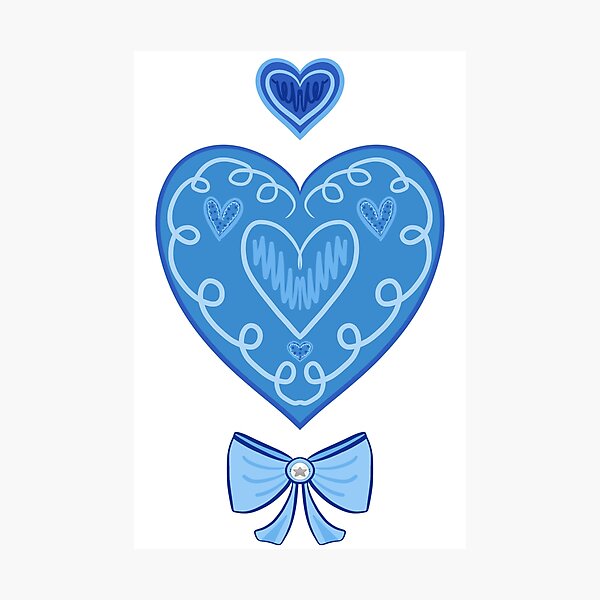 Item preview, Wedgwood Blue Lolita Hearts and Bow designed and sold by Cloud-Boy.