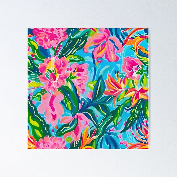 Item preview, Preppy tropical florals designed and sold by SophieClimaArt.