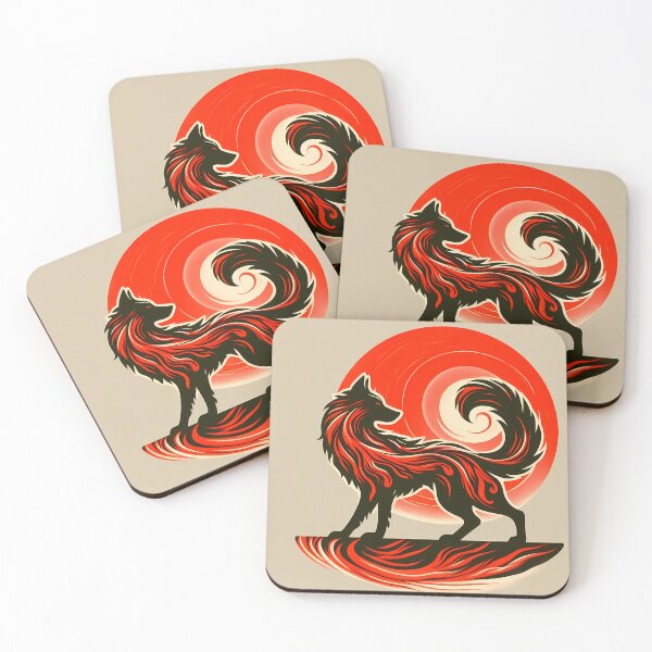 Item preview, Minimalist Lava Fire Wolf, Ai Generated Art  designed and sold by ACC .