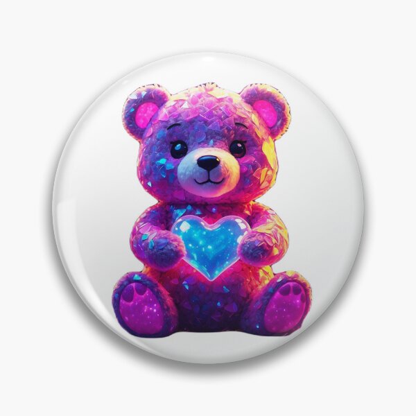 Item preview, Cute teddy bear holding heart designed and sold by LevCreates.