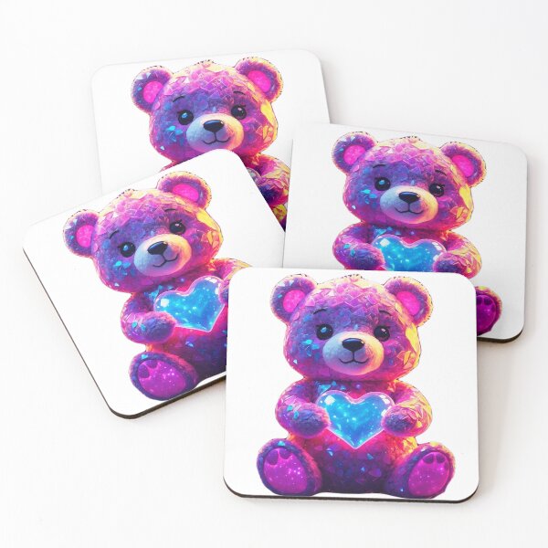 Item preview, Cute teddy bear holding heart designed and sold by LevCreates.