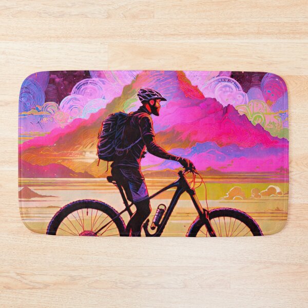 Item preview, Vibrant Pink MTB Rider: Conquer the Trails in Style designed and sold by GrizzlyCollective.