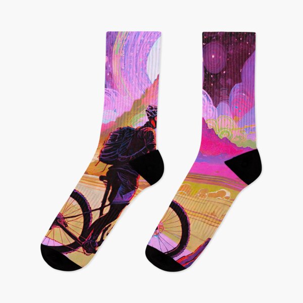 Item preview, Vibrant Pink MTB Rider: Conquer the Trails in Style designed and sold by GrizzlyCollective.