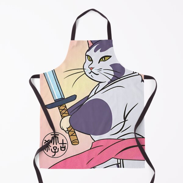 Item preview, Canine Slayer Feline Kitty Cat Kitten Samurai Series Pop Art Mercenary Cats Cartoon Drawing designed and sold by Wolvescreate.