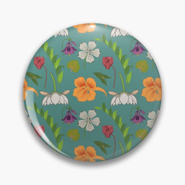Item preview, Art Nouveau flower pattern designed and sold by Coastal Garden Design Studio.