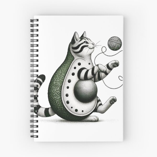 Item preview, Avocado Cat With Yarn, Funny Avocado Cat designed and sold by Kondi-Art.