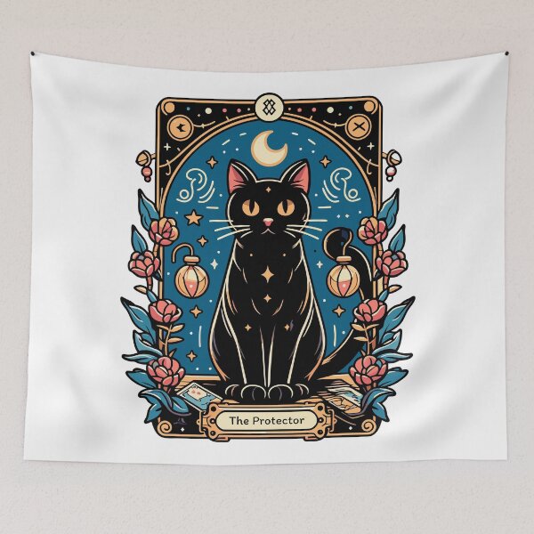 Item preview, Mystical Guardian Cat Tarot Card designed and sold by Designowner.