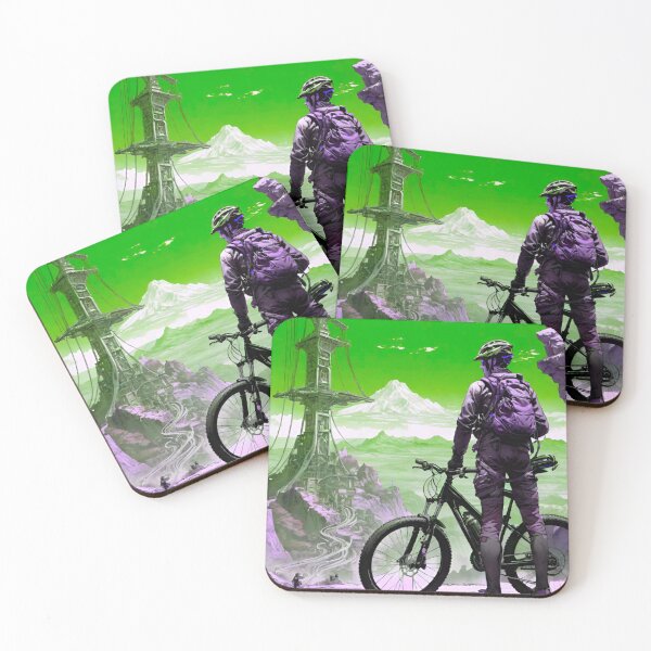 Item preview, Emerald Essence: Green and Purple MTB Designs designed and sold by GrizzlyCollective.
