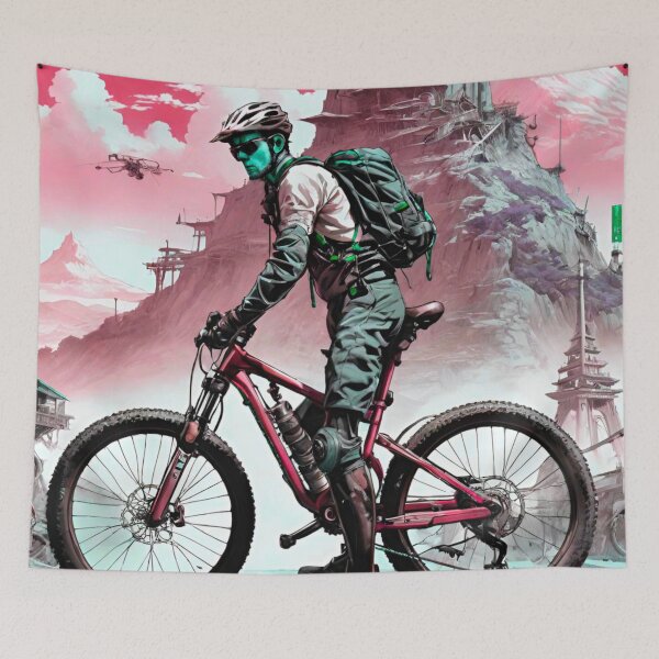 Item preview, Crimson Cruiser: Red Design MTB Adventure designed and sold by GrizzlyCollective.