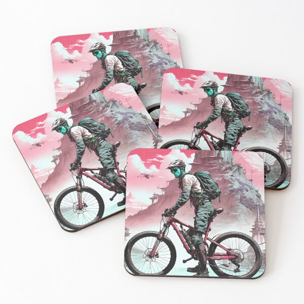 Item preview, Crimson Cruiser: Red Design MTB Adventure designed and sold by GrizzlyCollective.
