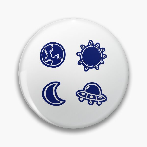 Item preview, 23.5 Sun Earth Luna Aylin Stickers - Blue White  | Tilt - The world is tilted 23.5 degree 23point5 MilkLove OngsaSun Alien AylinLuna ViewJune Thai GL designed and sold by PawaPotto.