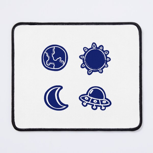 Item preview, 23.5 Sun Earth Luna Aylin Stickers - Blue White | Tilt - The world is tilted 23.5 degree 23point5 MilkLove OngsaSun Alien AylinLuna ViewJune Thai GL designed and sold by PawaPotto.