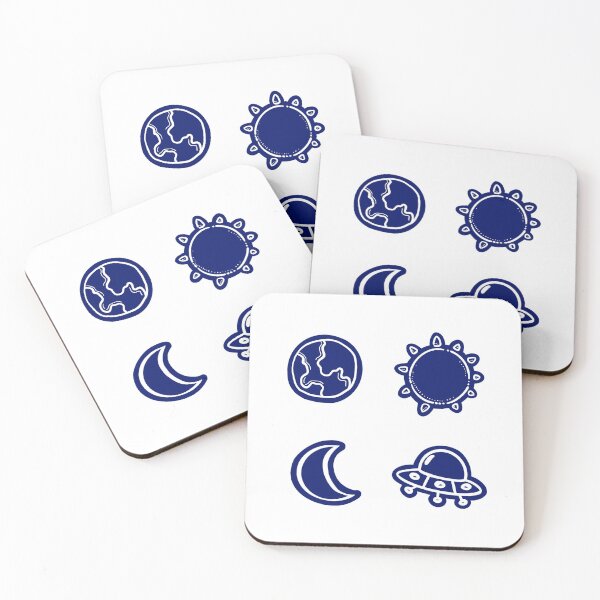 Item preview, 23.5 Sun Earth Luna Aylin Stickers - Blue White  | Tilt - The world is tilted 23.5 degree 23point5 MilkLove OngsaSun Alien AylinLuna ViewJune Thai GL designed and sold by PawaPotto.