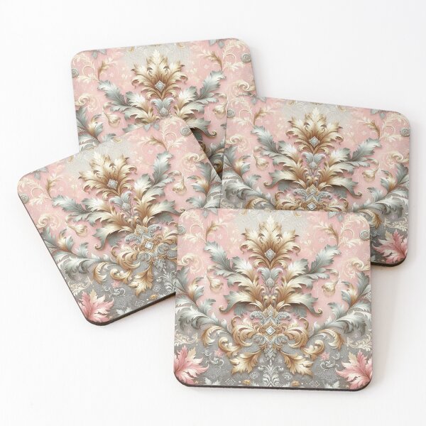 Item preview, Ice Pink, Silver & Gold Damask designed and sold by DesignsByPrnces.