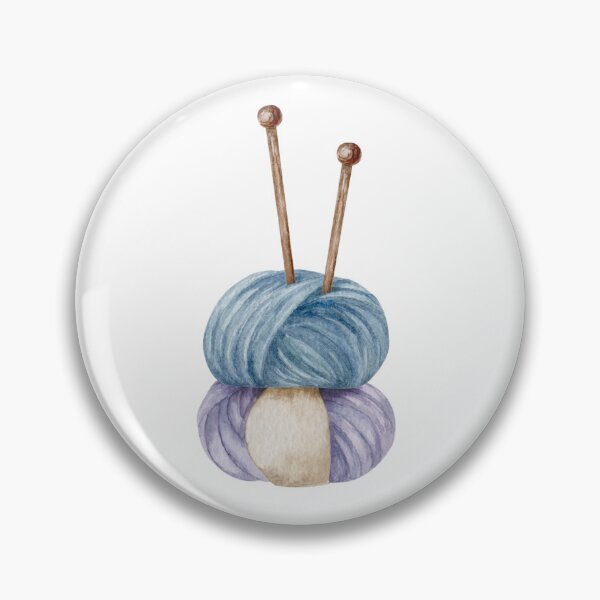 Item preview, Balls of yarn and single pointed needles, hand draw, watercolor illustration	 designed and sold by TanyaKremen.
