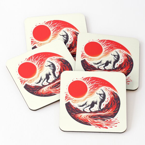 Item preview, Lava Fire Wolf, Ai Generated Art  designed and sold by ACC .