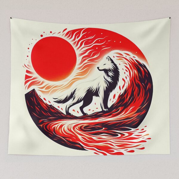 Item preview, Lava Fire Wolf, Ai Generated Art  designed and sold by ACC .