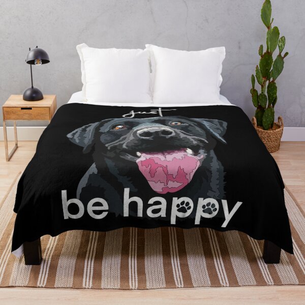 Item preview, Just Be Happy Black Labrador designed and sold by Just-Arts-4U.