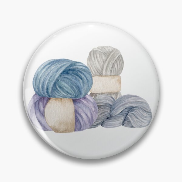 Item preview, Composition of knitting ball of yarn, watercolor illustration, hand draw	 designed and sold by TanyaKremen.