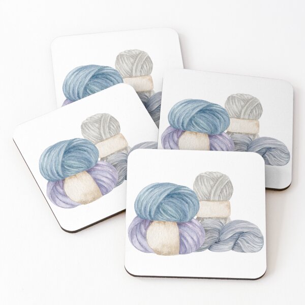 Item preview, Composition of knitting ball of yarn, watercolor illustration, hand draw	 designed and sold by TanyaKremen.