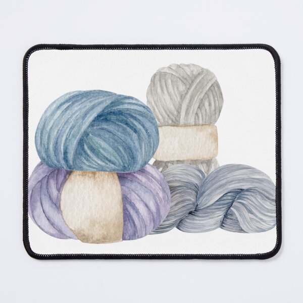 Item preview, Composition of knitting ball of yarn, watercolor illustration, hand draw designed and sold by TanyaKremen.