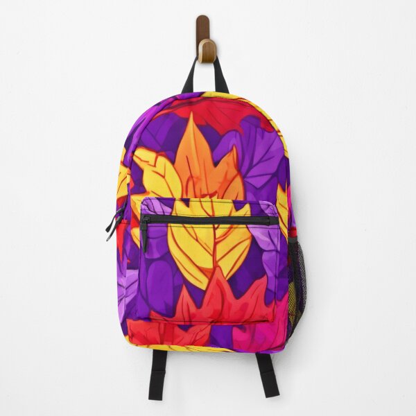 Item preview, Vivid Cartoon Leaves: Purple, Yellow, Red designed and sold by Health And Fitness Posts e-Store.