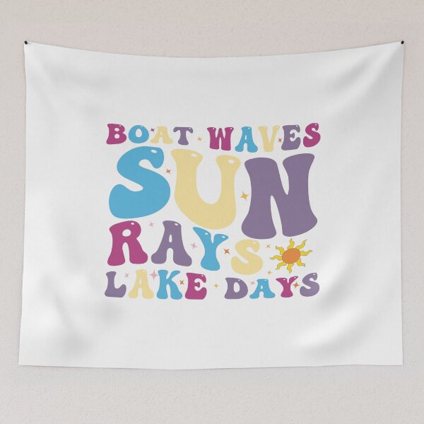Item preview, Boat Waves Sun Rays Lake Days, Summer, Retro Summer, Hello Summer, Beach designed and sold by VerdePlantTees.