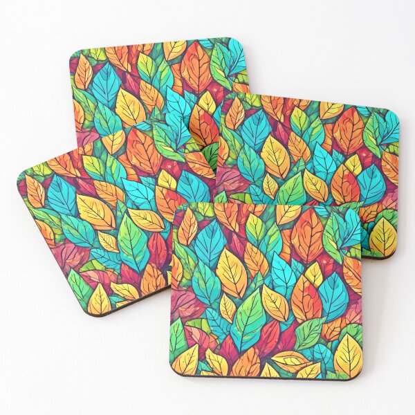 Item preview, Vibrant Cartoon Leaves Art designed and sold by Health And Fitness Posts e-Store.