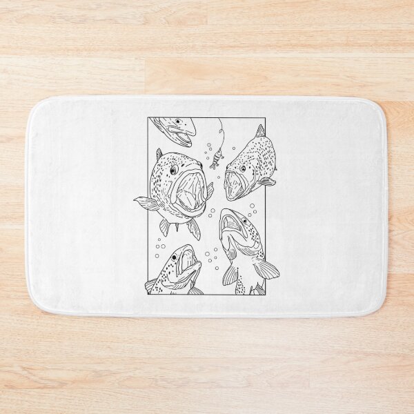 Item preview, Trout Fishing Minimalist designed and sold by ethnicdrawing.