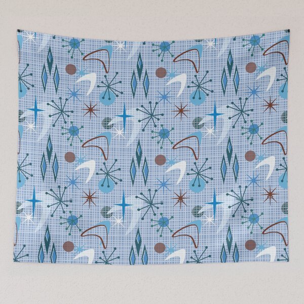 Item preview, Baby Blue Retro 60's Geometric  designed and sold by Sharon Schwalbe.