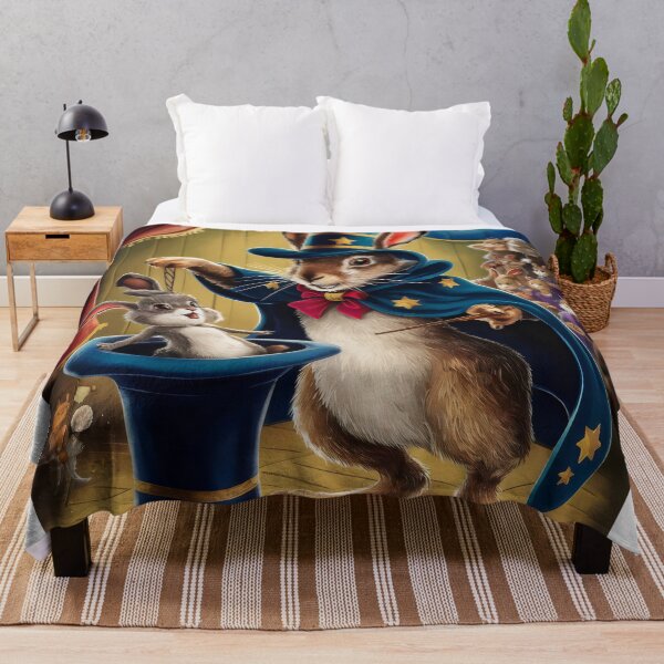 Item preview, A magical meeting between a hare and a rabbit. designed and sold by MyHappyArtShop.
