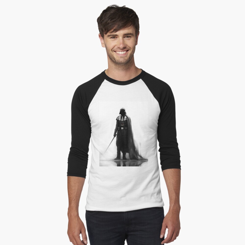 Vista previa del artículo con la obra «Camiseta ¾ estilo béisbol», diseñado y vendido por NoobsDesign.