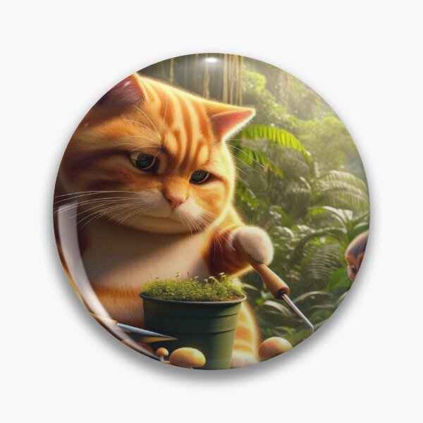 Item preview, Orange Cat Plants Brazilian Mushroom designed and sold by Catsmoment.