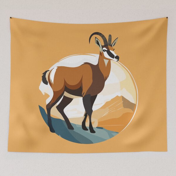 Aperçu de l'œuvre Chèvre de montagne chamois dans les Alpes créée et vendue par AntiqueImages.
