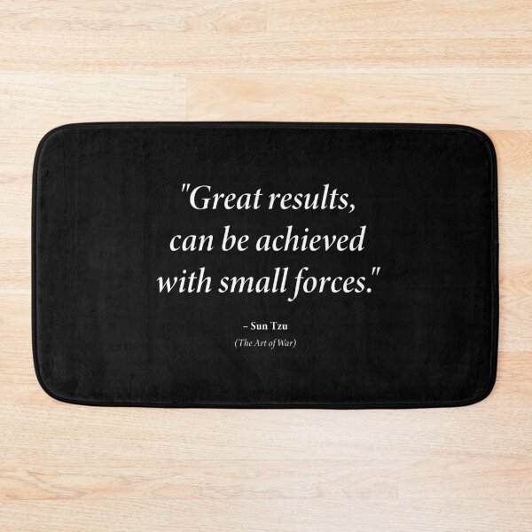 Item preview, Sun Tzu quote: "Great results, can be achieved with small forces." (White text) designed and sold by STUDIO-72.