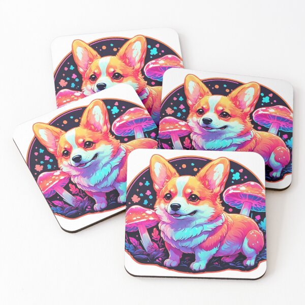Item preview, Cute Mystical Mushroom Corgi designed and sold by LevCreates.