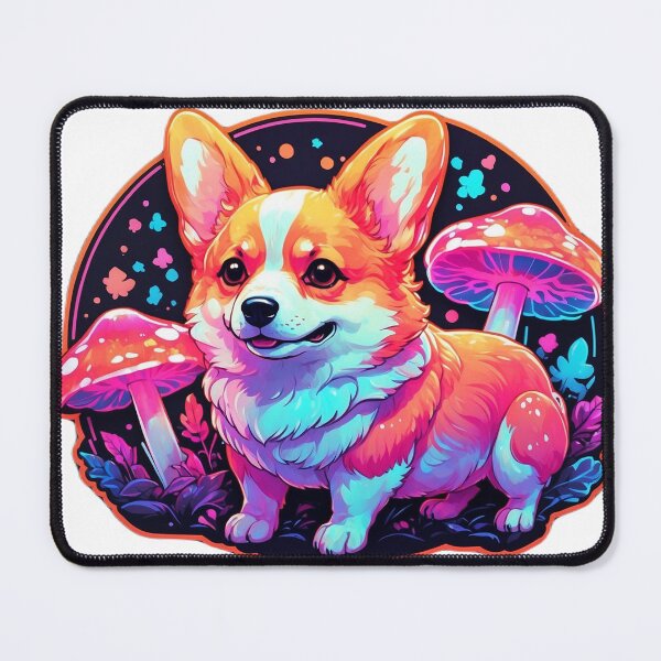 Item preview, Cute Mystical Mushroom Corgi designed and sold by LevCreates.
