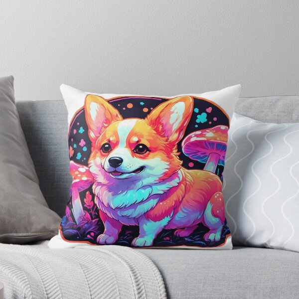 Item preview, Cute Mystical Mushroom Corgi designed and sold by LevCreates.